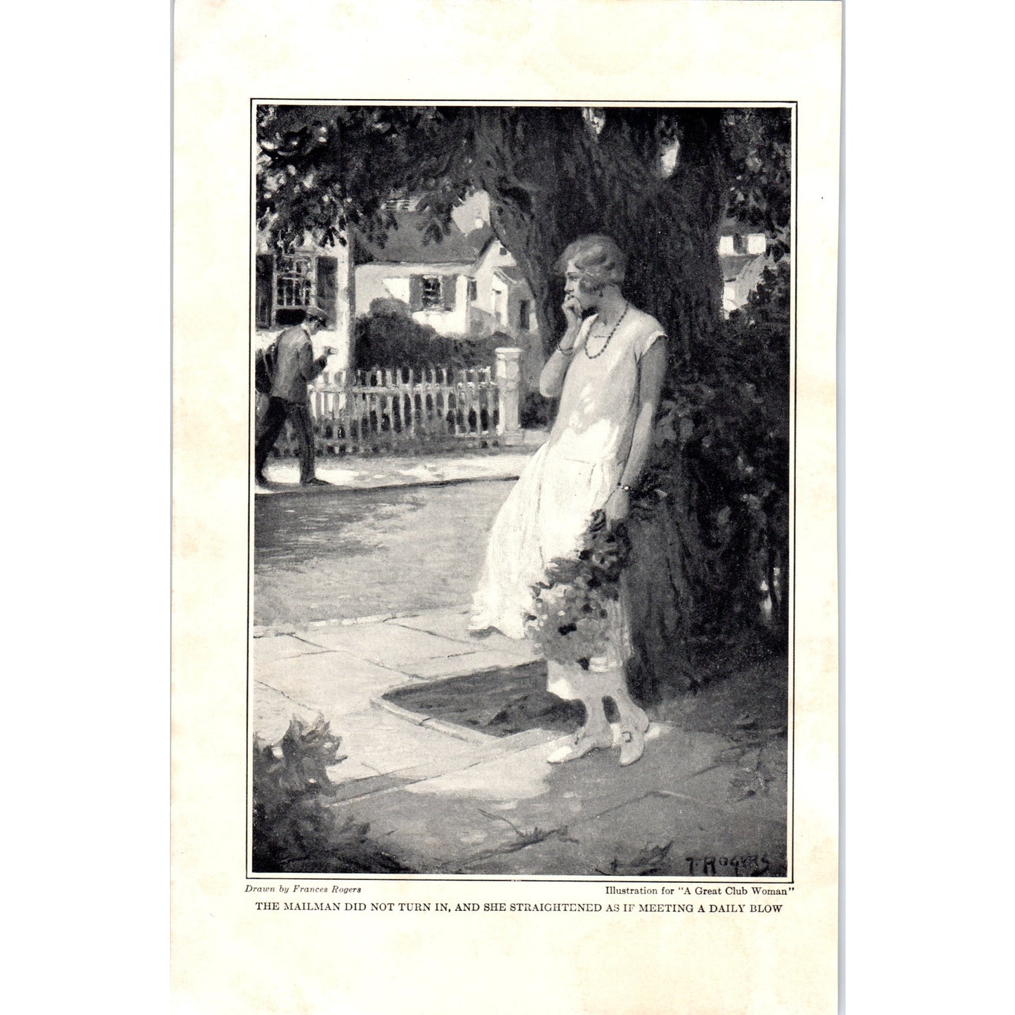 A Great Club Woman Illustration Frances Rogers 1924 Magazine Clip D23