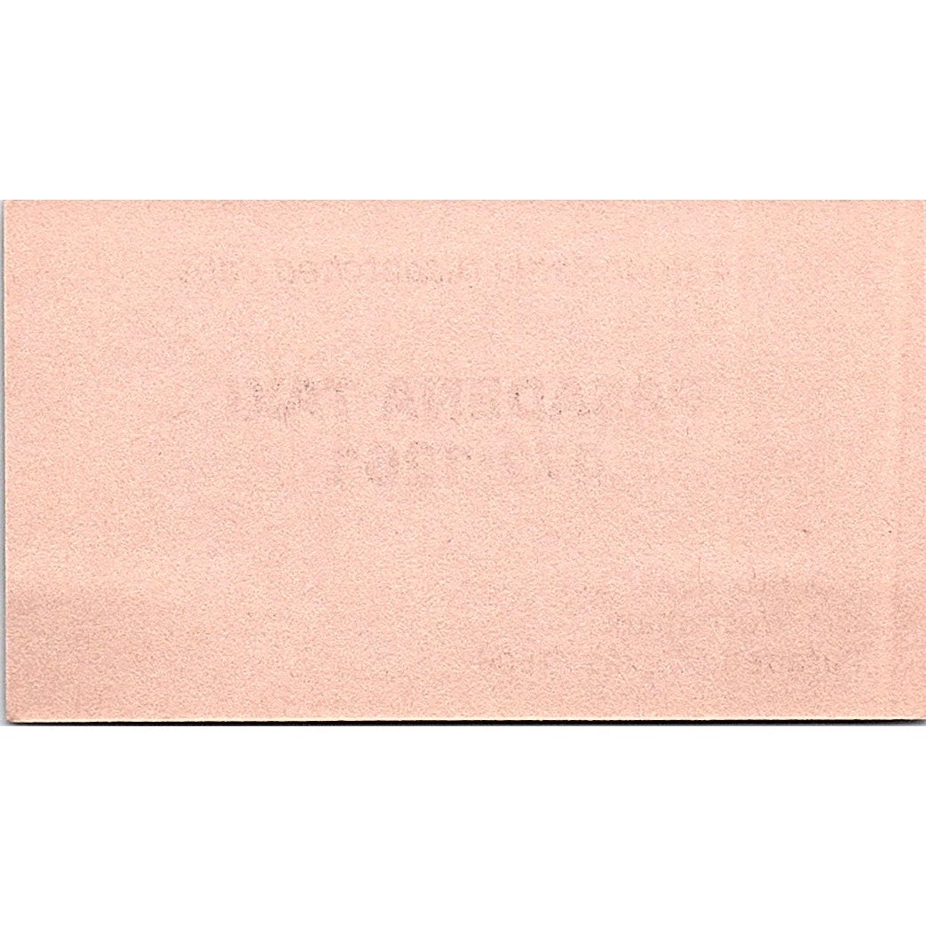 Pasadena Taxi 311 West Shaw Pasadena TX Vintage Business Card SC9-B6