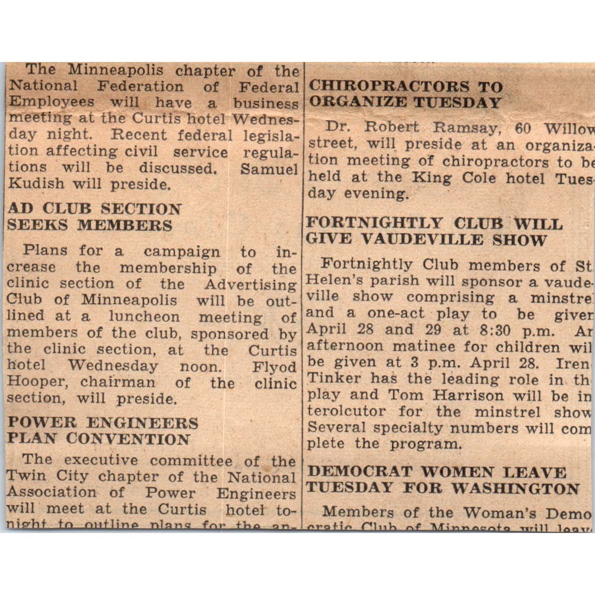 Atkinson's Library Book Sale 3x4 1935 Minneapolis Journal Advertisement AE7-H1