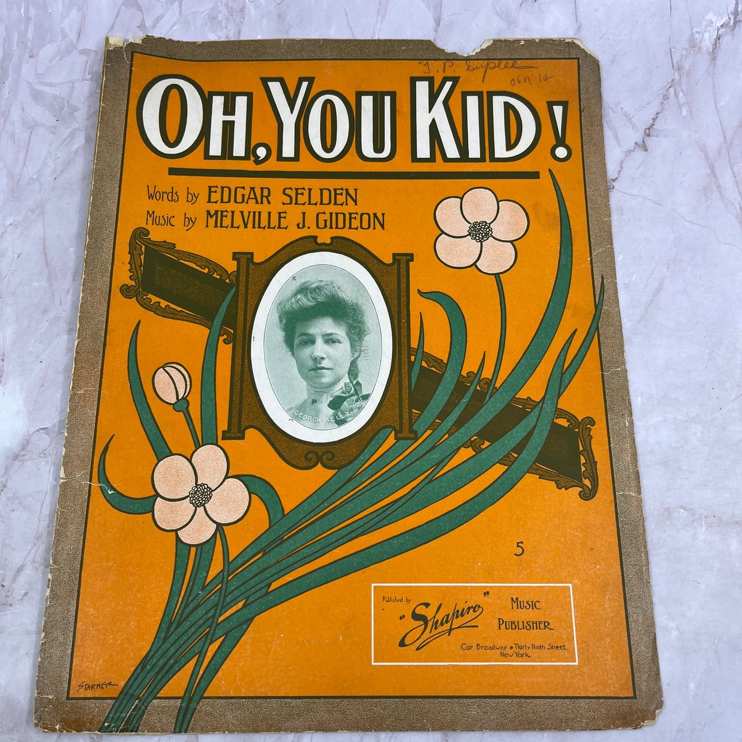 1908 Oh, You Kid! Edgar Selden Georgie Kelly Antique Sheet Music Ti5