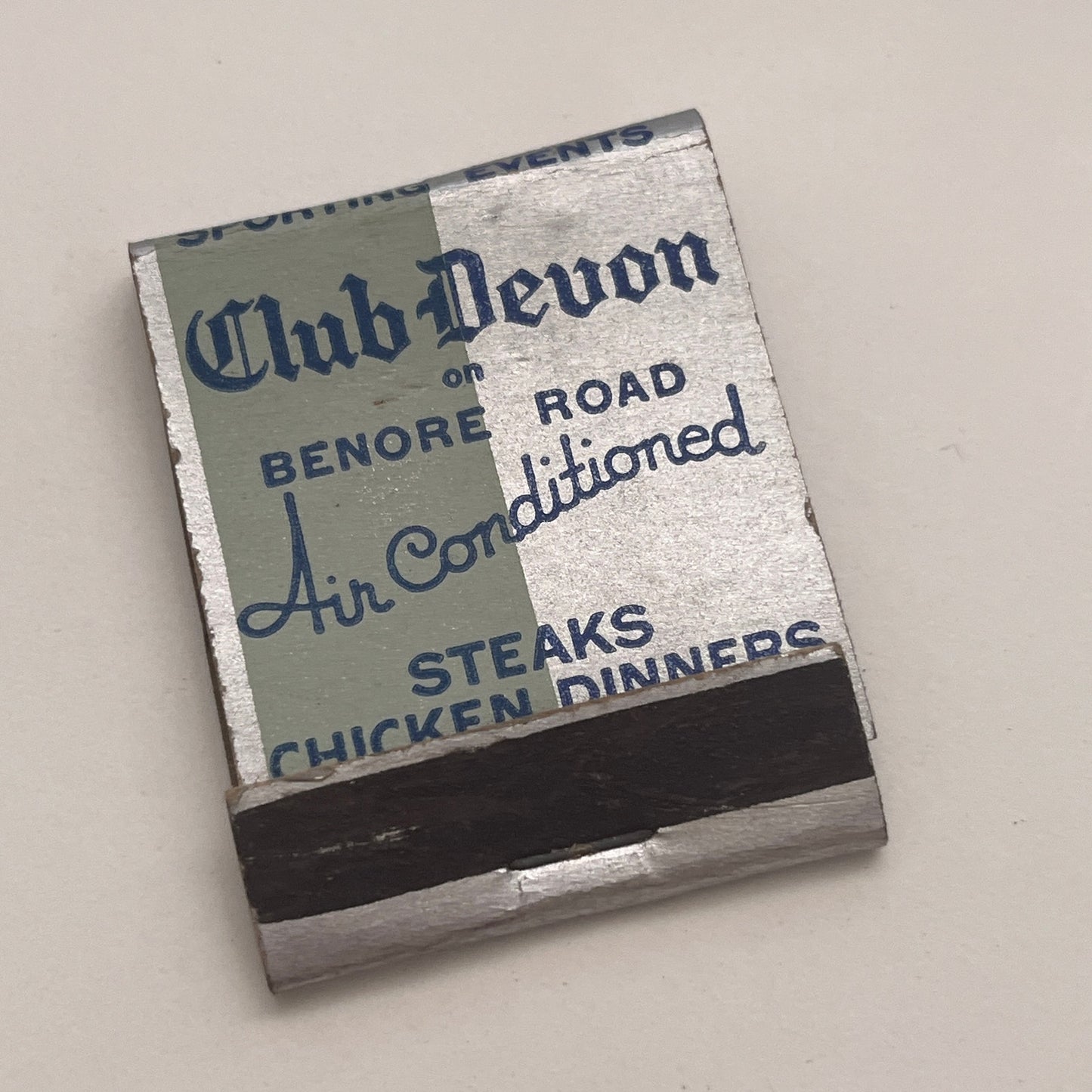 Buckeye Social Club Toledo Club Devon Benore Rd Vintage Matchbook TB8-MB2-7