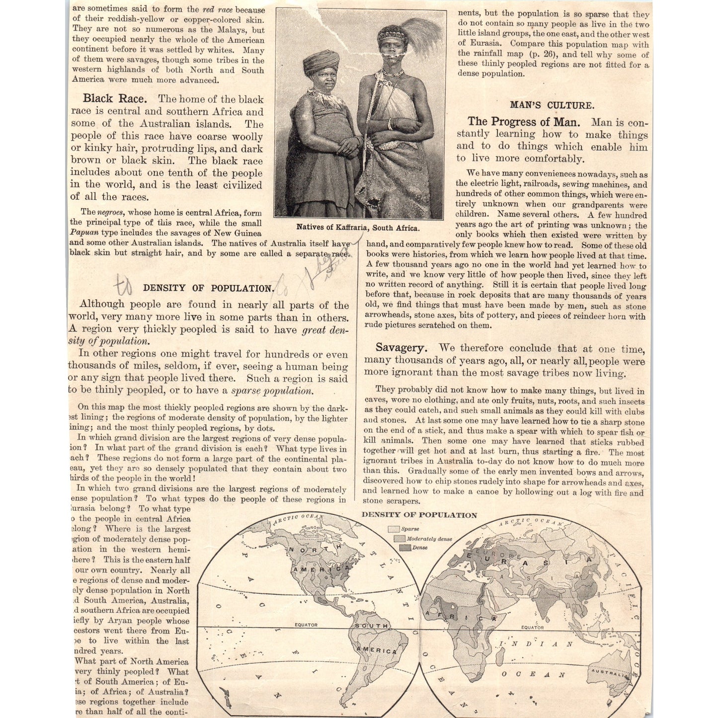 Page With Multiple Engravings of People From Different Cultures 1901 AF2-A6