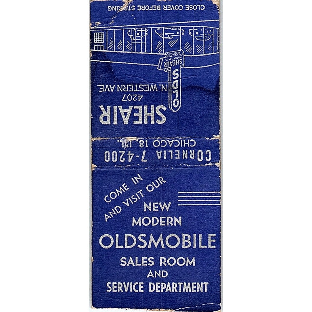 Shear Oldsmobile Sales Chicago IL Vintage Matchbook Cover SC7-Y6