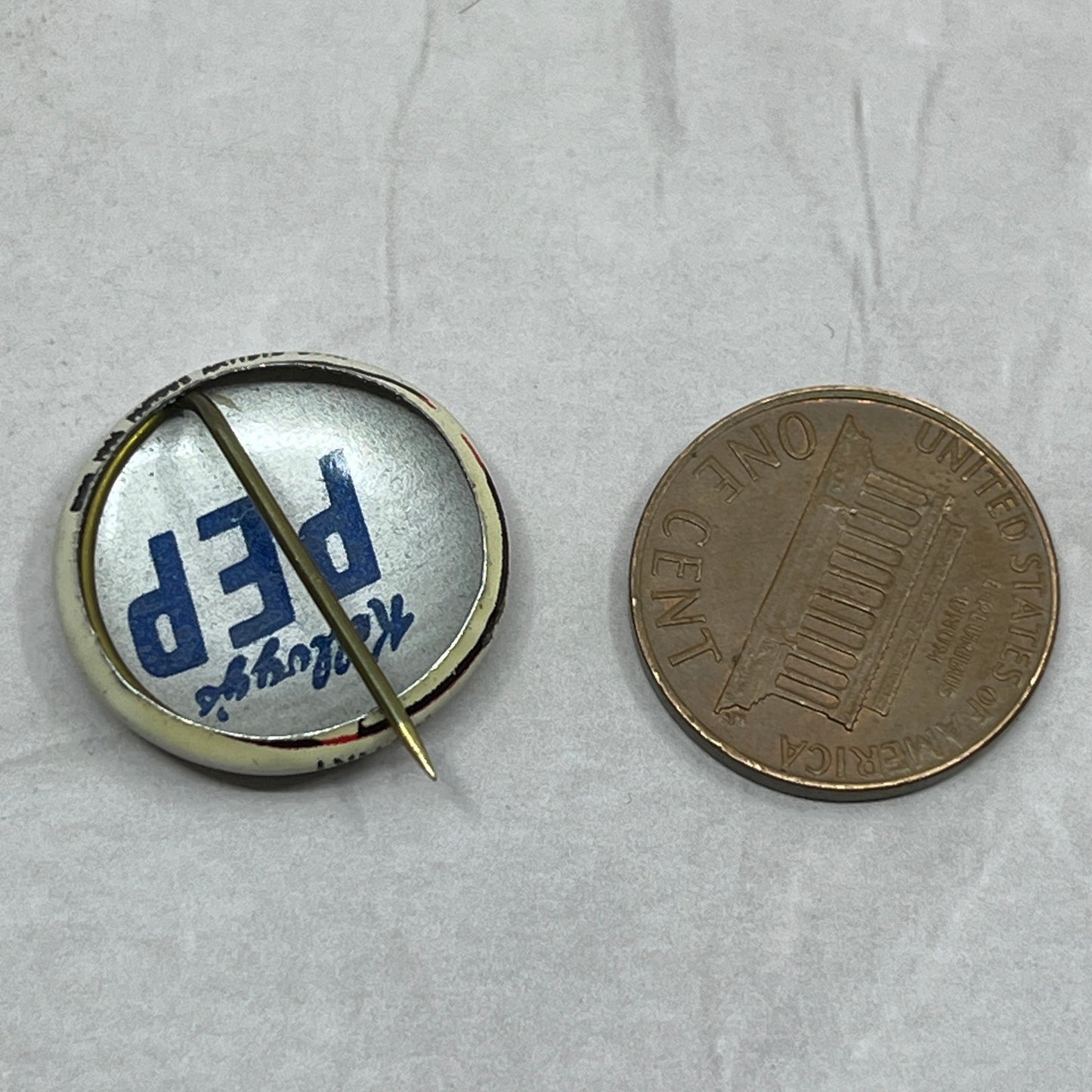 1946 Kellogg's Pep Pin Corky Comic Strip Pinback Button Cereal Premium SE2