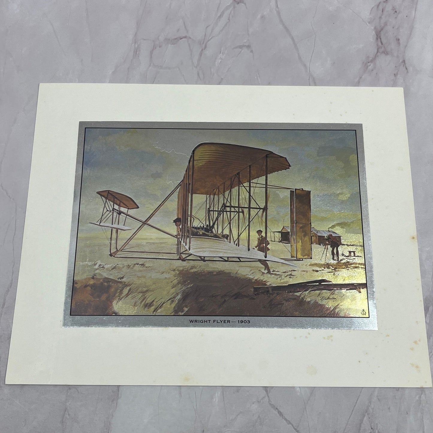 Wright Flyer 1903 Vintage Chromatic Foil Etch 8x10" V18