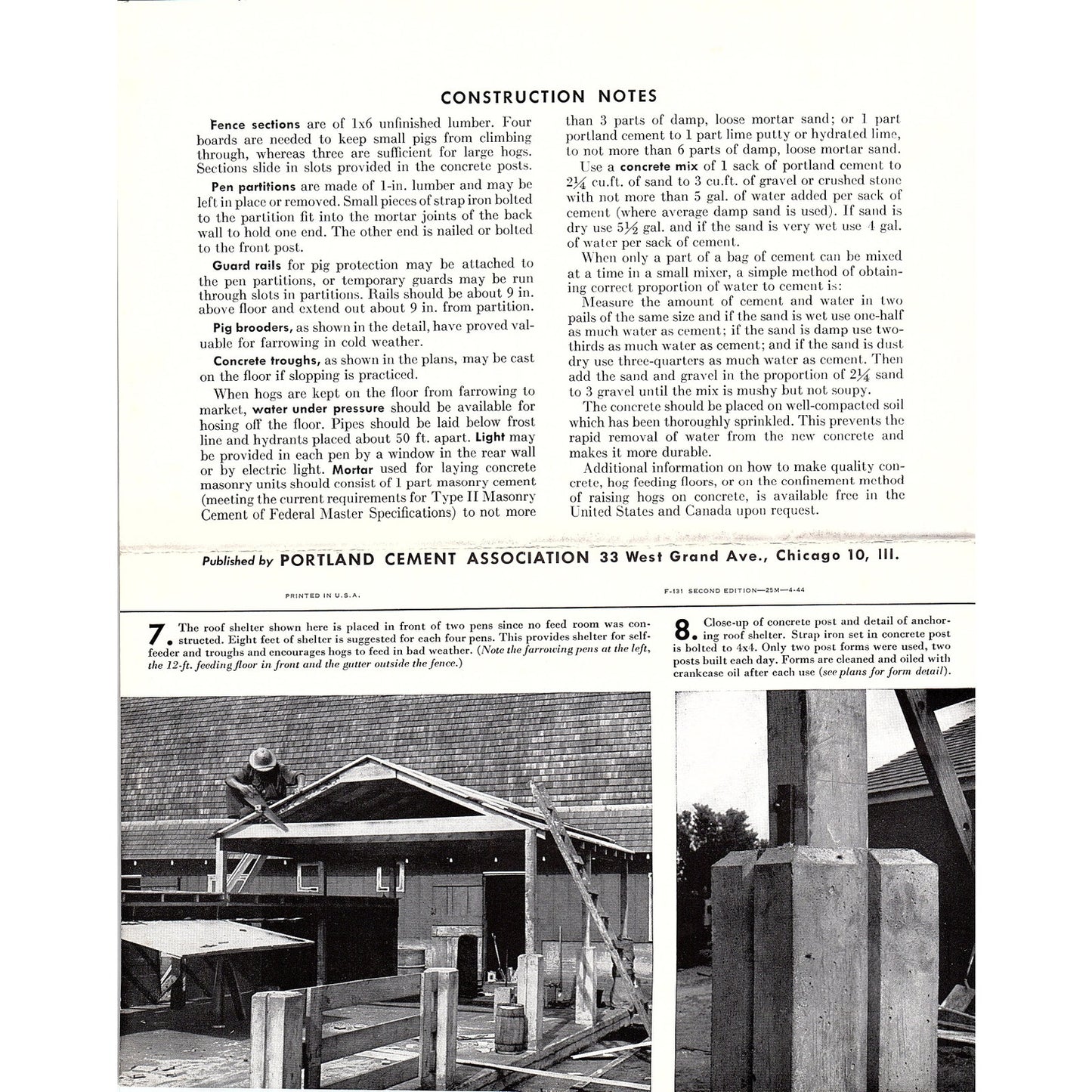 An Efficient Plant for Producing Pork 1940s Leaflet Portland Cement Assoc AG5-1