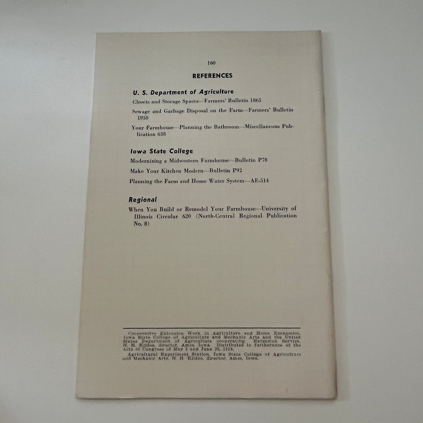 Running Water For Your Farm Home 1948 Ames Iowa Farm Bulletin Booklet TK2-XB4