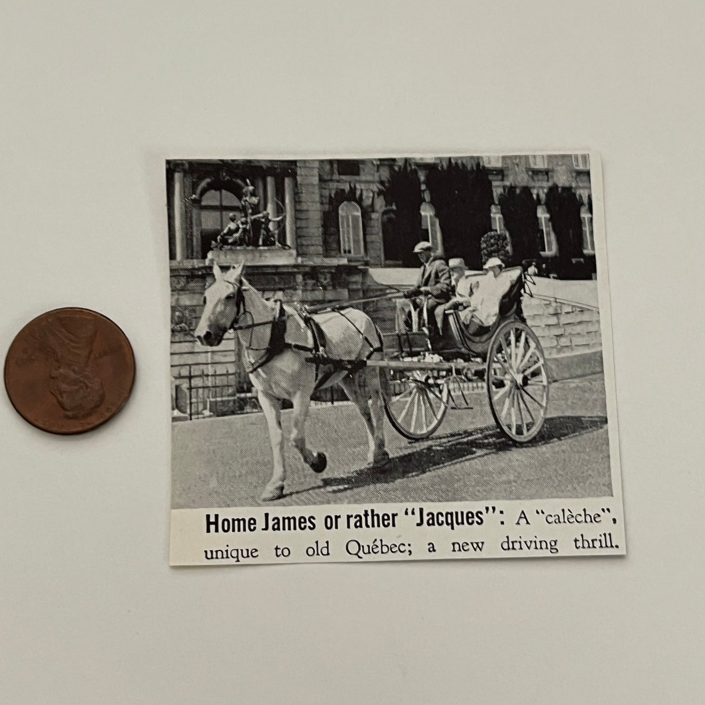 Home James or Rather Jacques Caléche Quebec 1941 Magazine Picture SAG4-M2