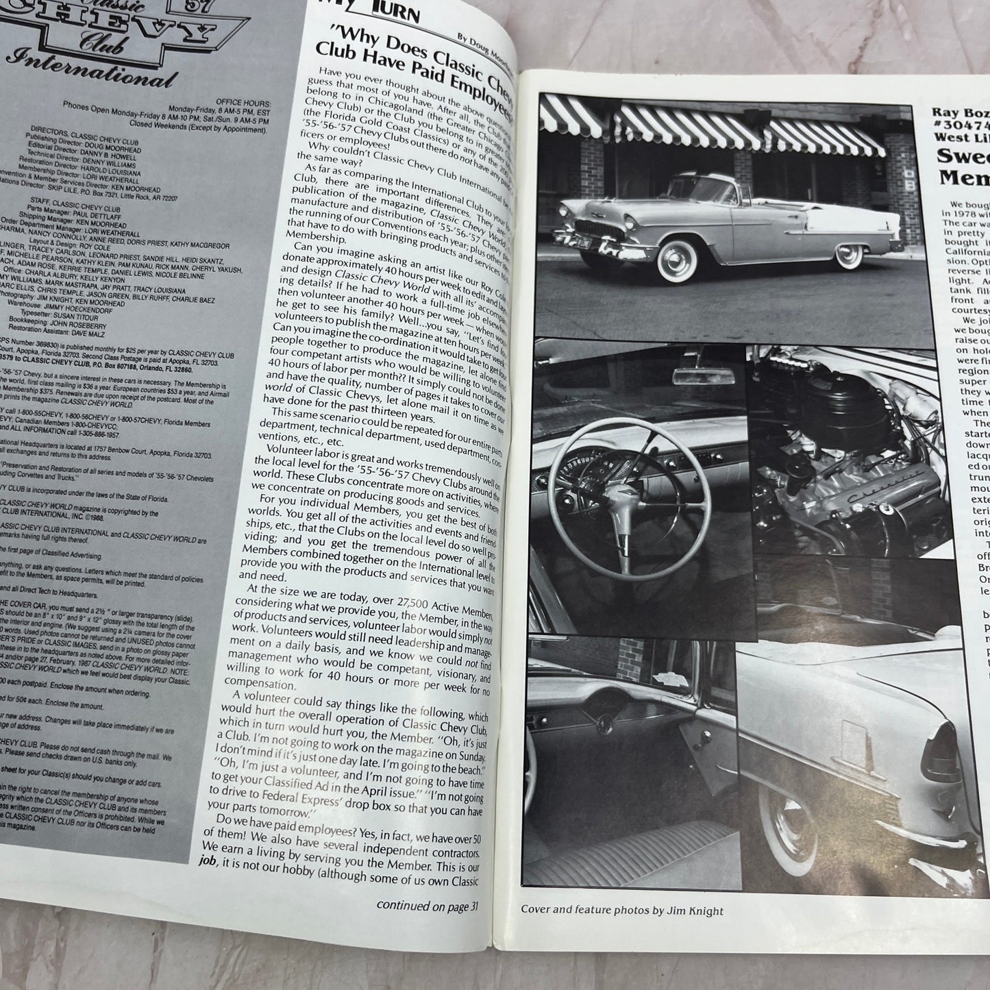 Ray Bozarth Convertible - '55, '56, '57 Classic Chevy World - Apr 1989 M31