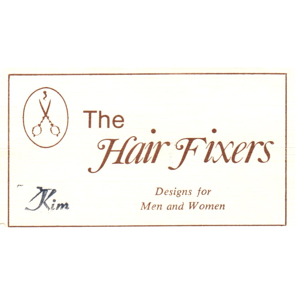 The Hair Fixers Redken Salon Kim Lakewood CA Vintage Business Card SD8-B11