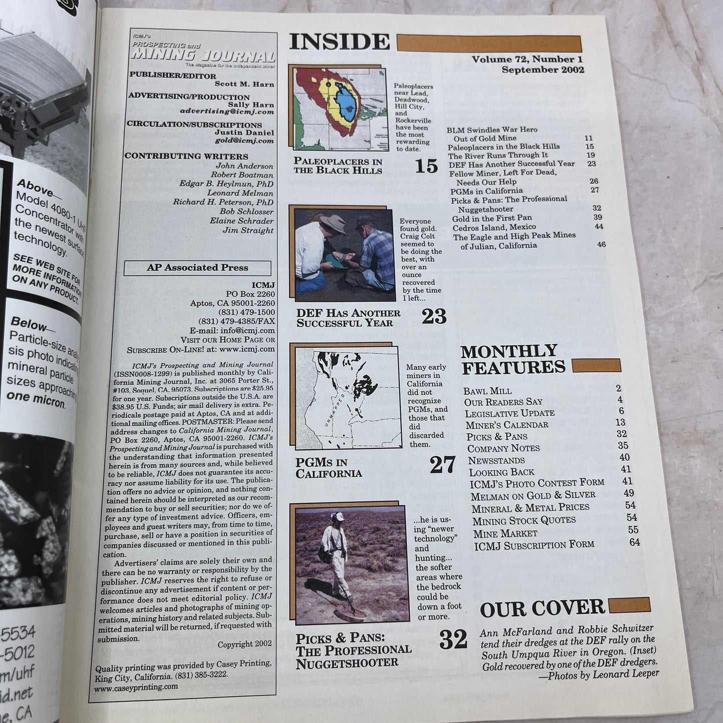 2002 Sep - ICMJ's Prospecting & Mining Journal Magazine - Treasure Hunting M11