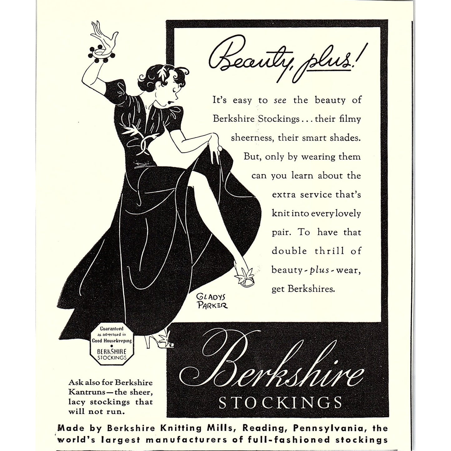 Berkshire Knitting Mills Stockings Reading Pennsylvania 1940 Ad AF8-3