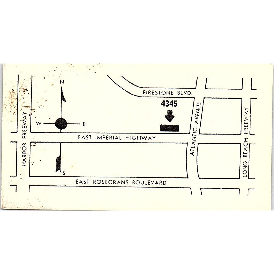 H. Fulton Advanced Testing Laboratories Lynwood CA Vintage Business Card SC9-B12