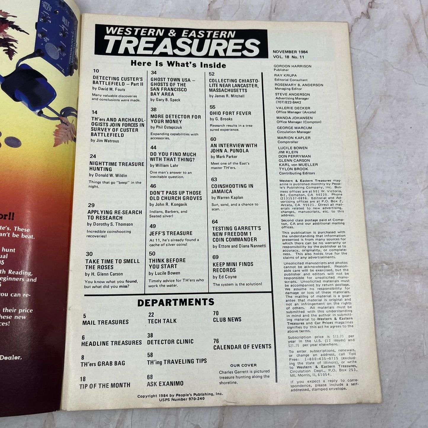 1984 Nov - Western & Eastern Treasures Magazine - Treasure Hunting Gold M12