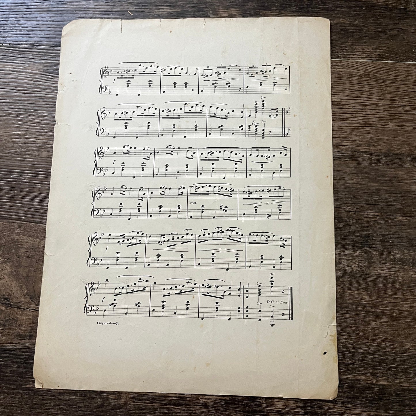 Chrystenah Schottische Caprice Charles A Pratt 1899 Sheet Music V33-4