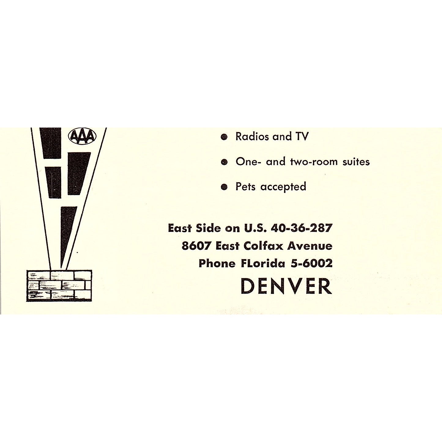 Circle D Motel Denver CO 1958 Ad AG1-M4