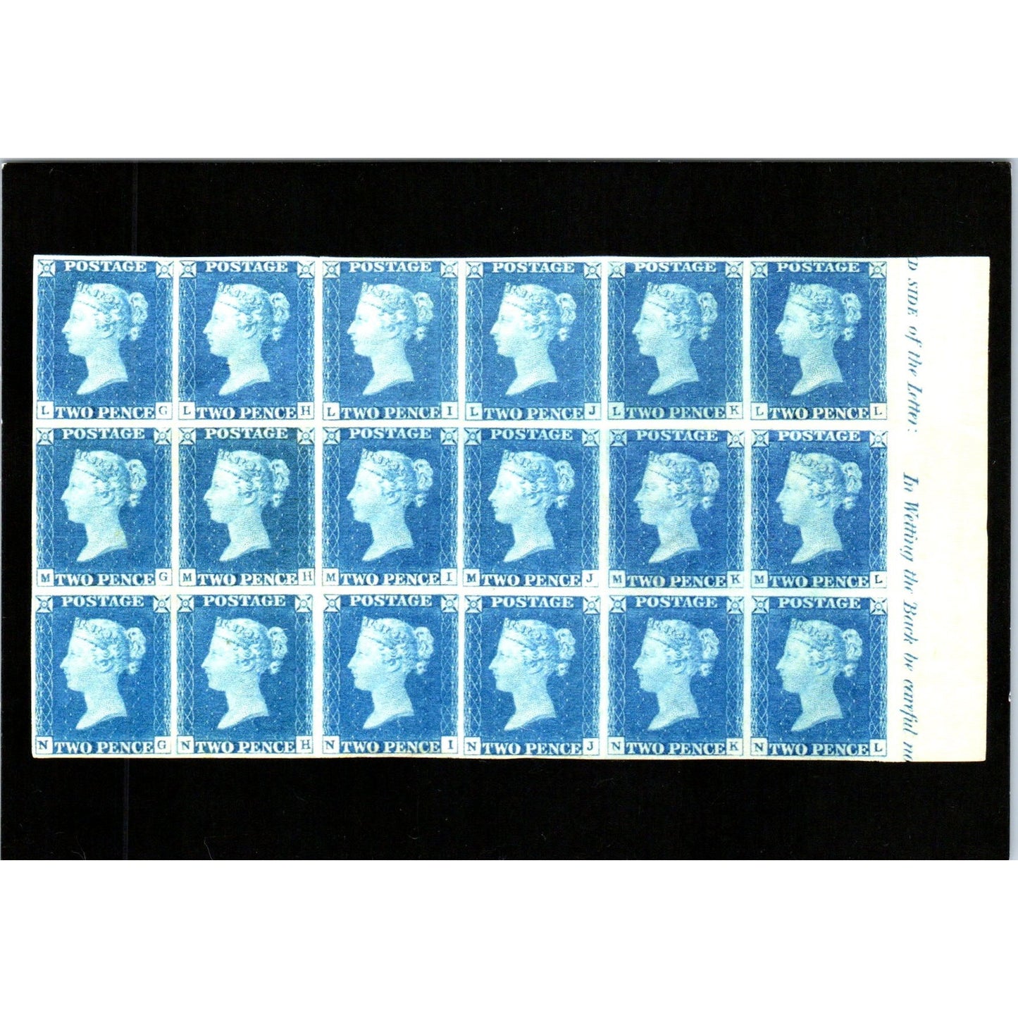 Re-Joined Block of 18 Ex "The Dublin Find" Mark Bloxham Stamps Ltd Postcard PE5