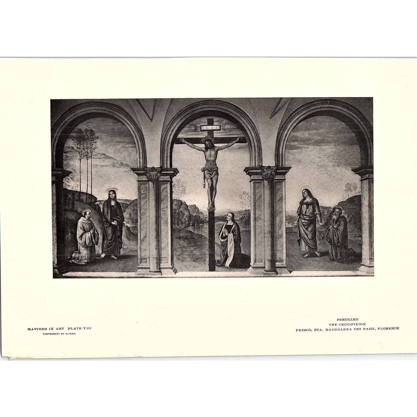 The Crucifixion - Perugino - 1902 Litho Art Print AF4-13