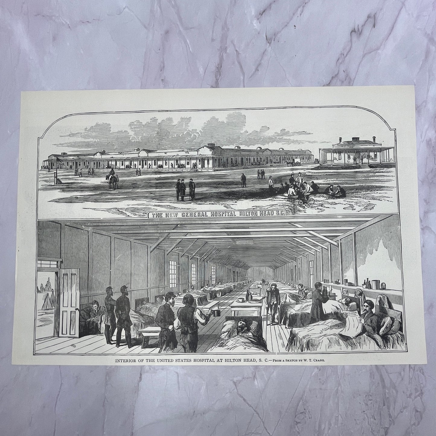 General Grover Recapture of Baton Rouge LA 1890s Engraving V14-6