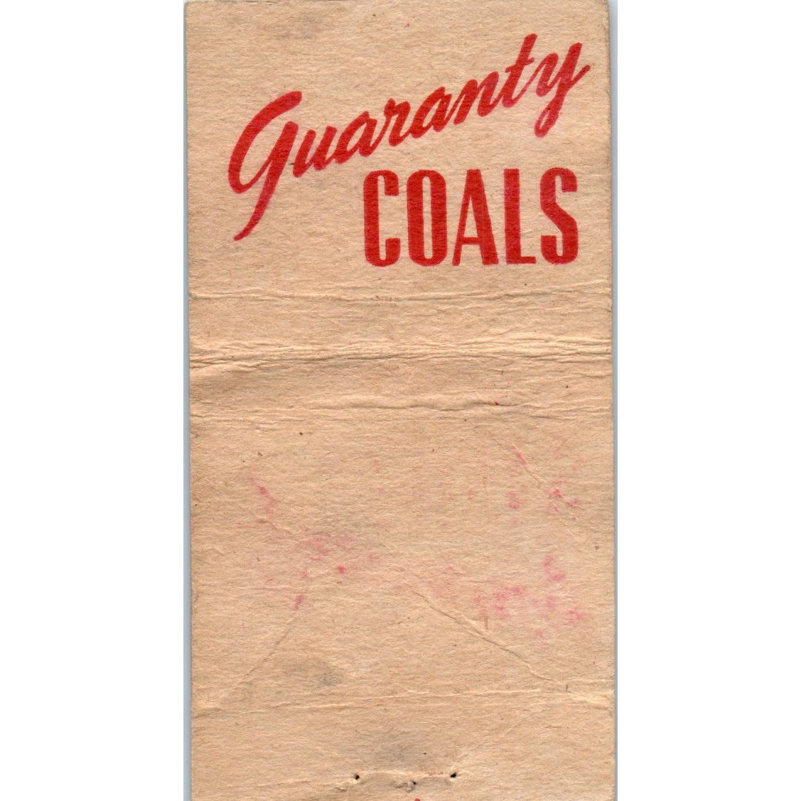 Guaranty Gas Coal Co Kentucky Coal Cleveland OH Vintage Matchbook Cover SF4-Y6