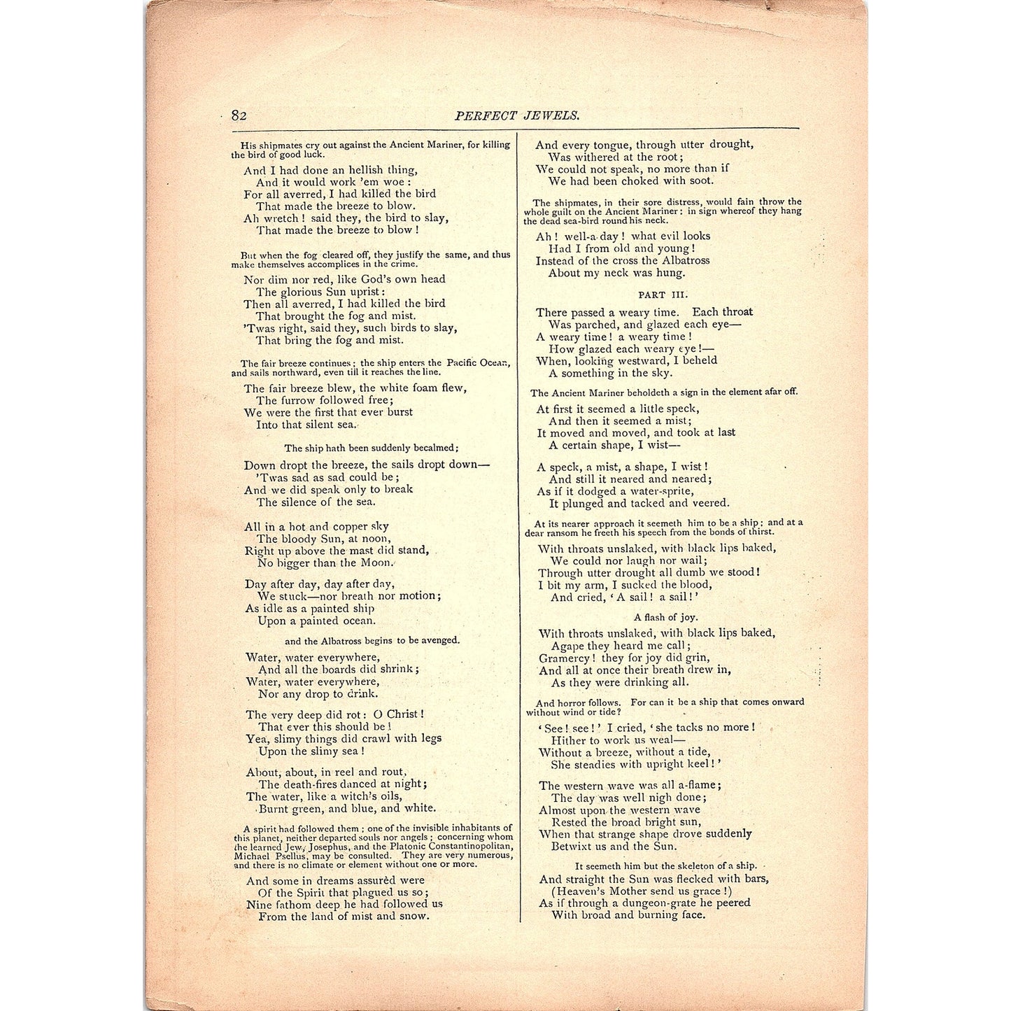 The Rime of the Ancient Mariner Samuel Taylor Coleridge 1884 Engraving TA5-CJ-1