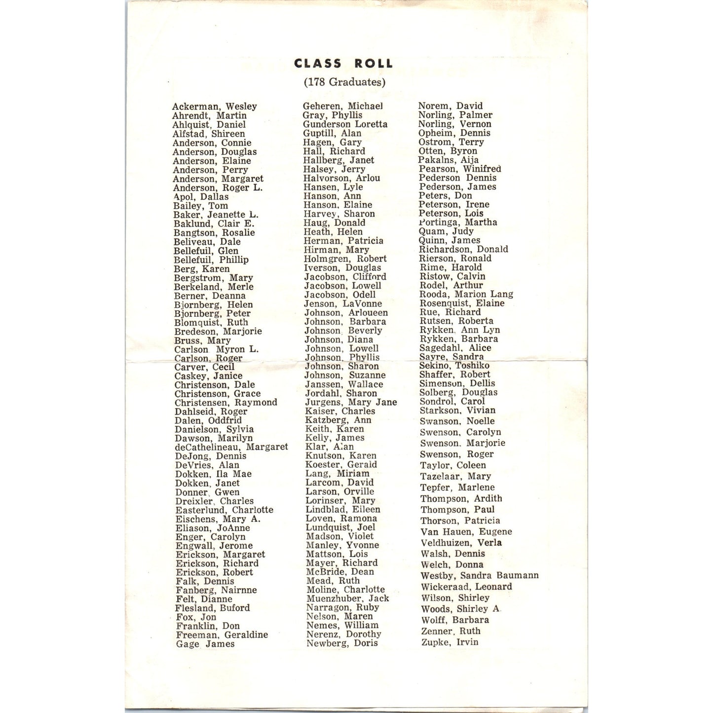 1956 Willmar High School Commencement Program MN TH9-SX1