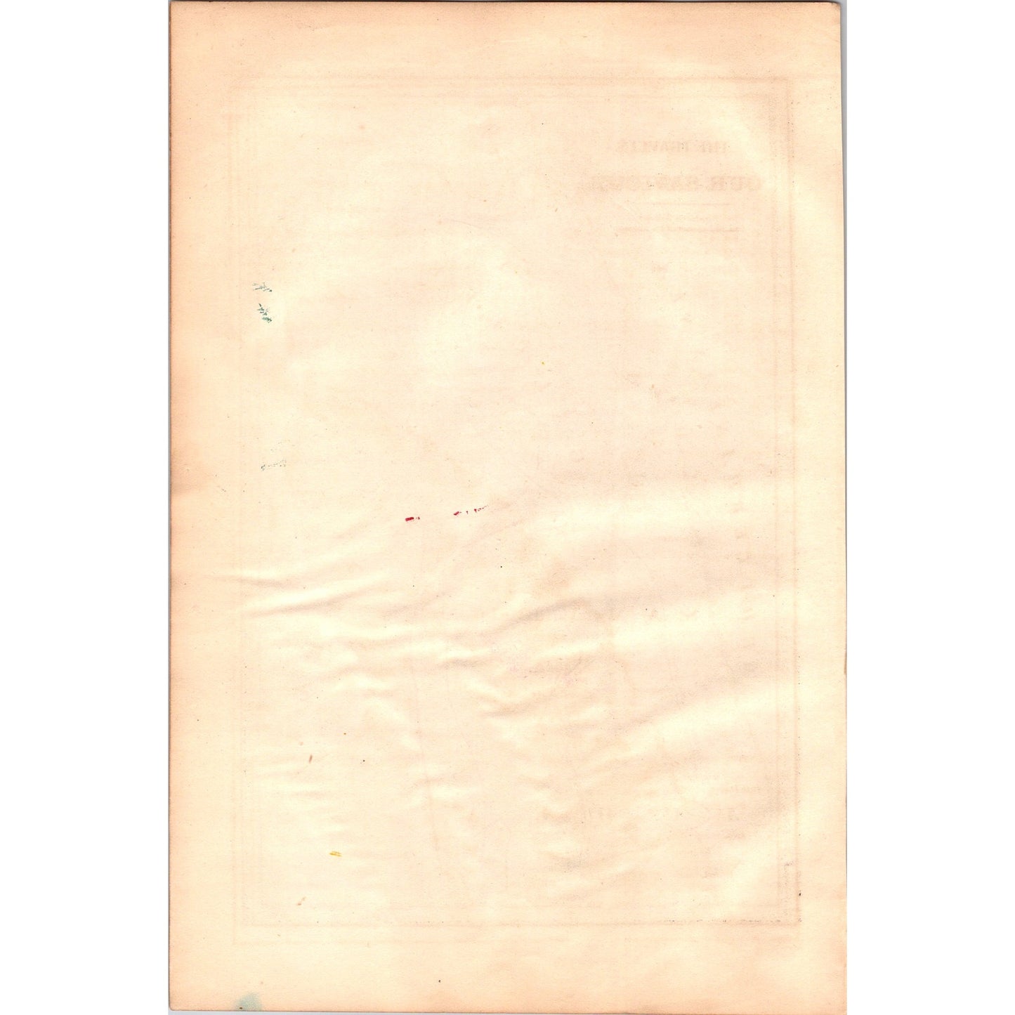 1864 Original Map of Travels of Our Savior Jesus Christ Tinted Engraving AJ6-2