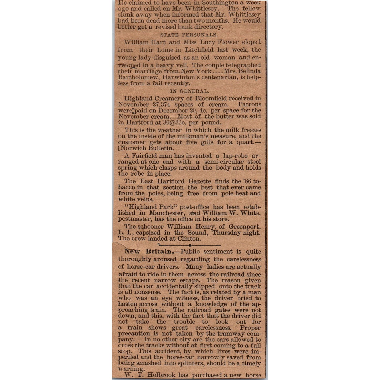 Bliss's Baskets Holiday Goods 1886 Hartford CT Victorian Ad AB8-HT1