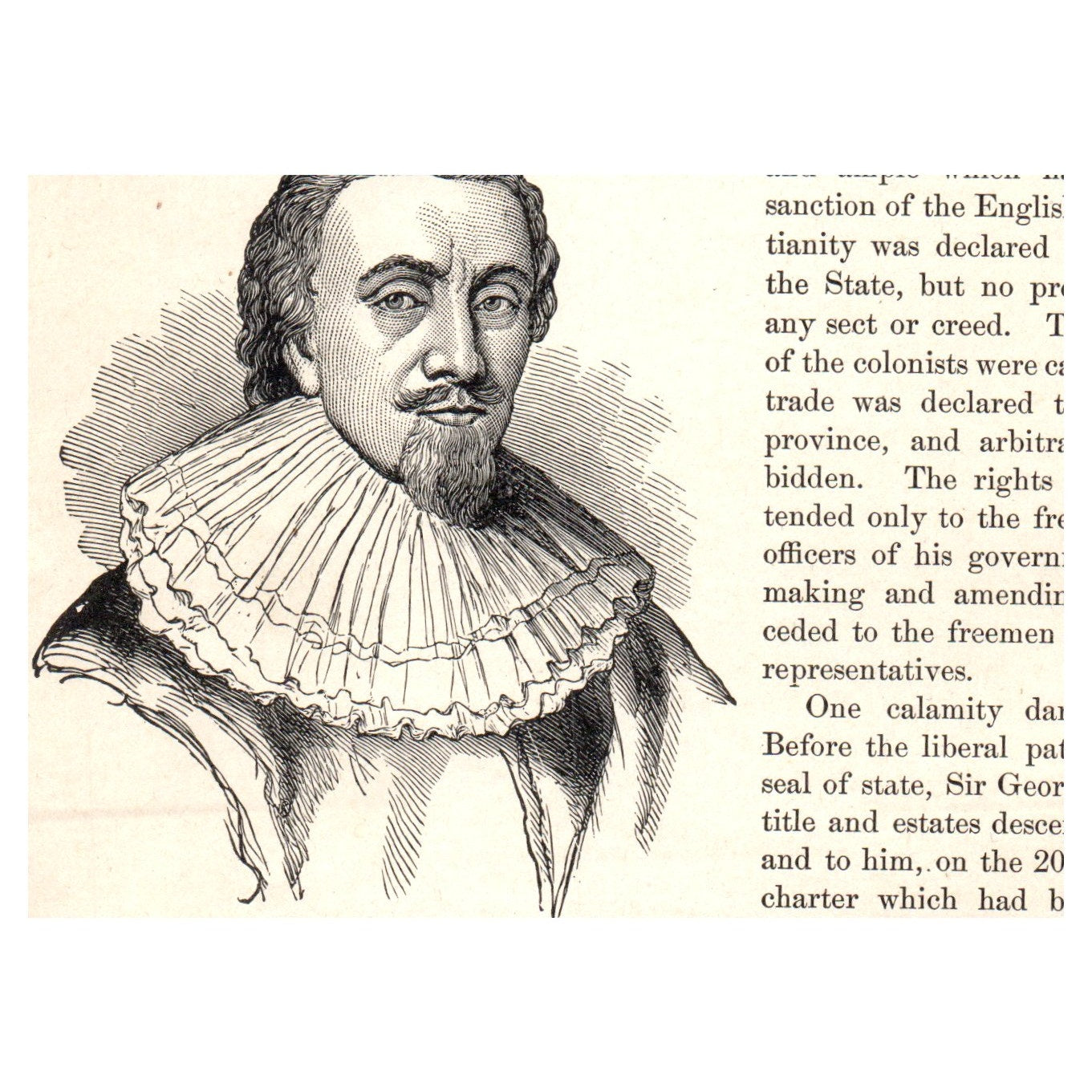 Reception of Roger Williams By The Indians 1911 Engraving Print AF5-M1