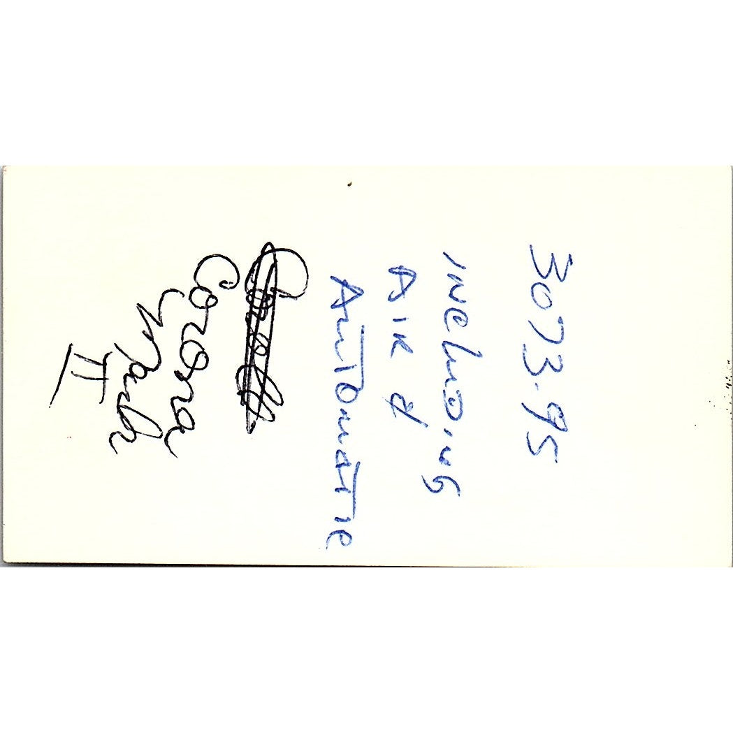 Chuck Brooks Jim Fisk Toyota Bellflower CA Vintage Business Card SD9-B9