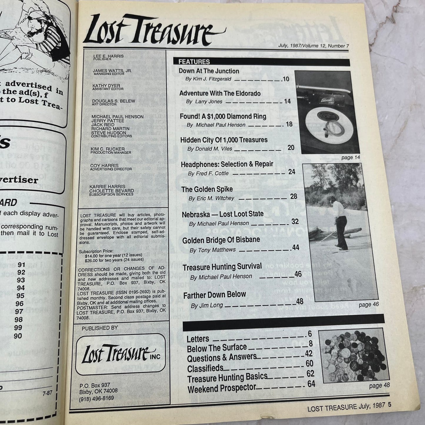 1987 July - Lost Treasure Magazine - Treasure Hunting Gold Prospecting M15