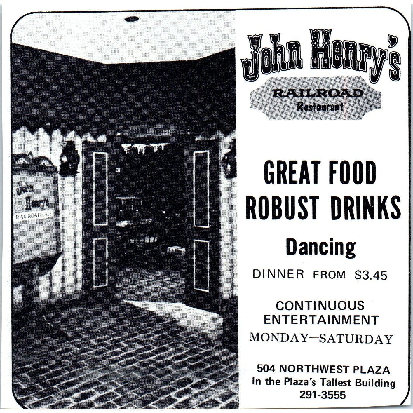 The Leather Bottle Steak 'N Spirits St. Louis 1971 Magazine Ad AD8-H4