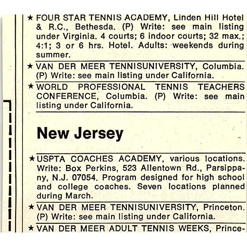 Camp Wohelo Camp Comet Comet Trails Tennis Camps 1977 Ad AF3-Q3