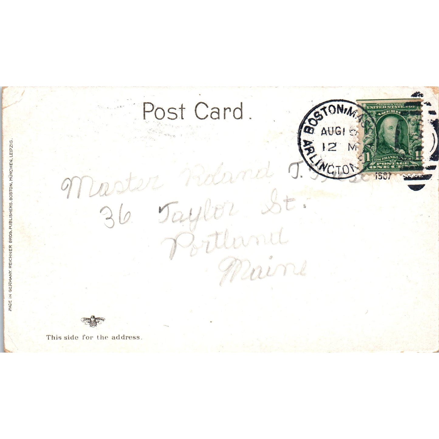 1907 Sheep Feeding in Franklin Park Boston MA Original Postcard PC9