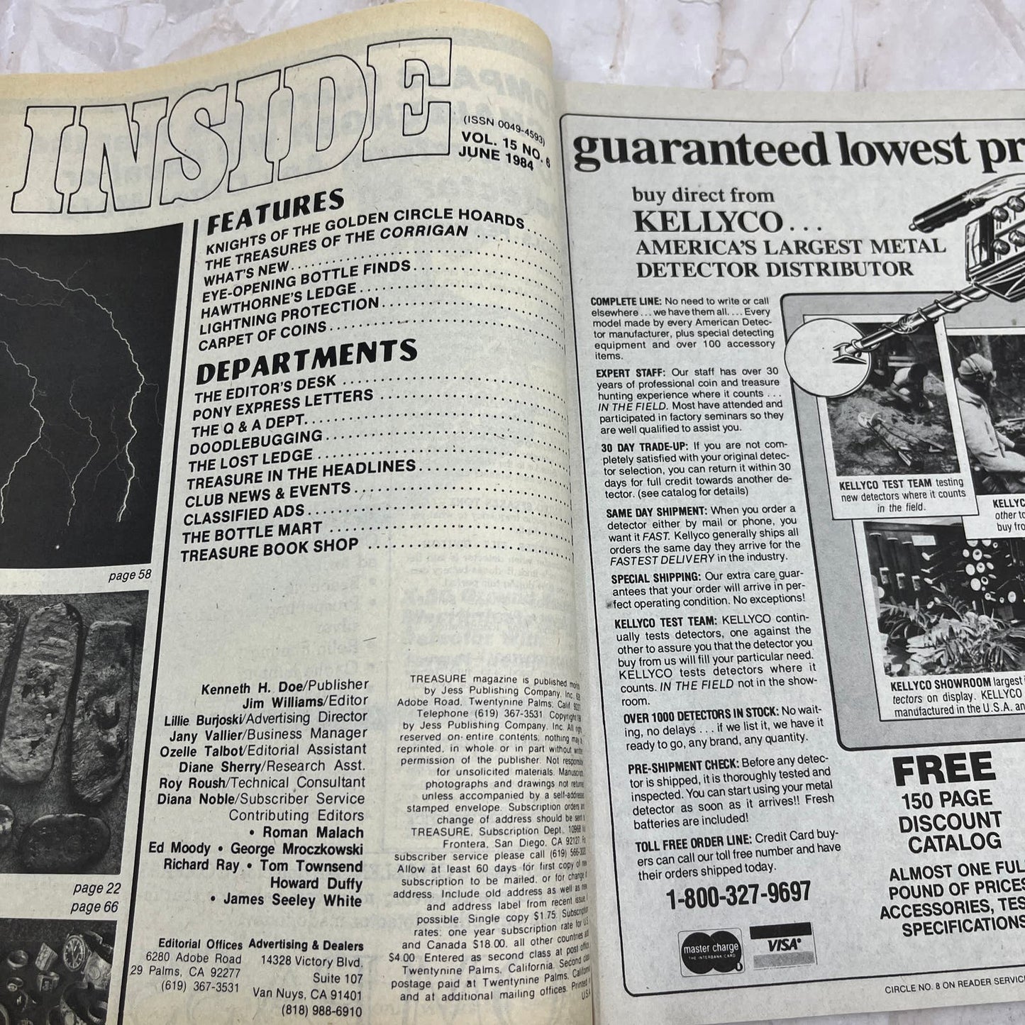 1984 June - Treasure Magazine - Treasure Hunting Metal Detecting Gold Coins M10