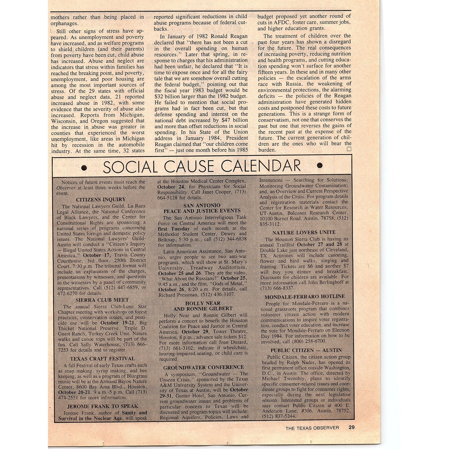 Texas Right to Life - Austin Texas 1984 Ad AF6-9