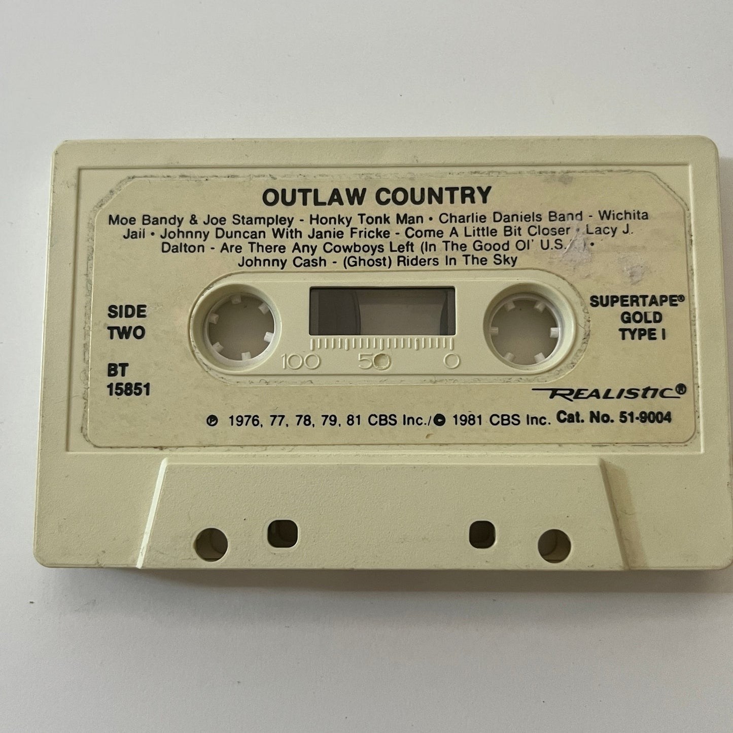 Outlaw Country Johnny Cash Willie Nelson Cassette Tape TB6-OT1