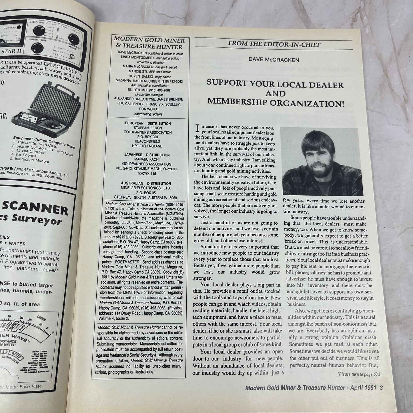 1991 April - Modern Gold Miner and Treasure Hunter Magazine Venezuelan Gold M20