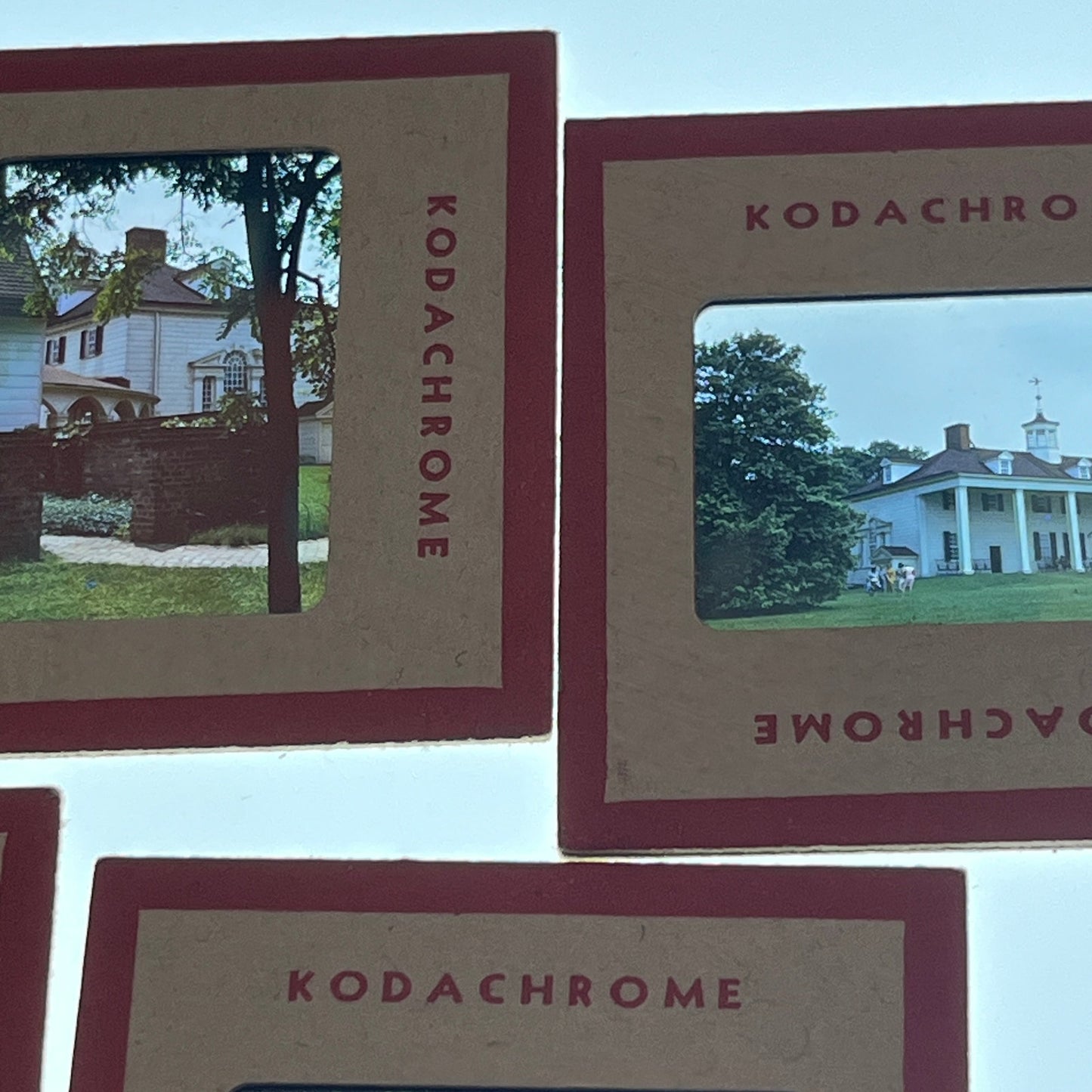 WWII 1942 7 Slides of Soldier Sightseeing at Mt. Vernon Before Deployment TB8-SL1