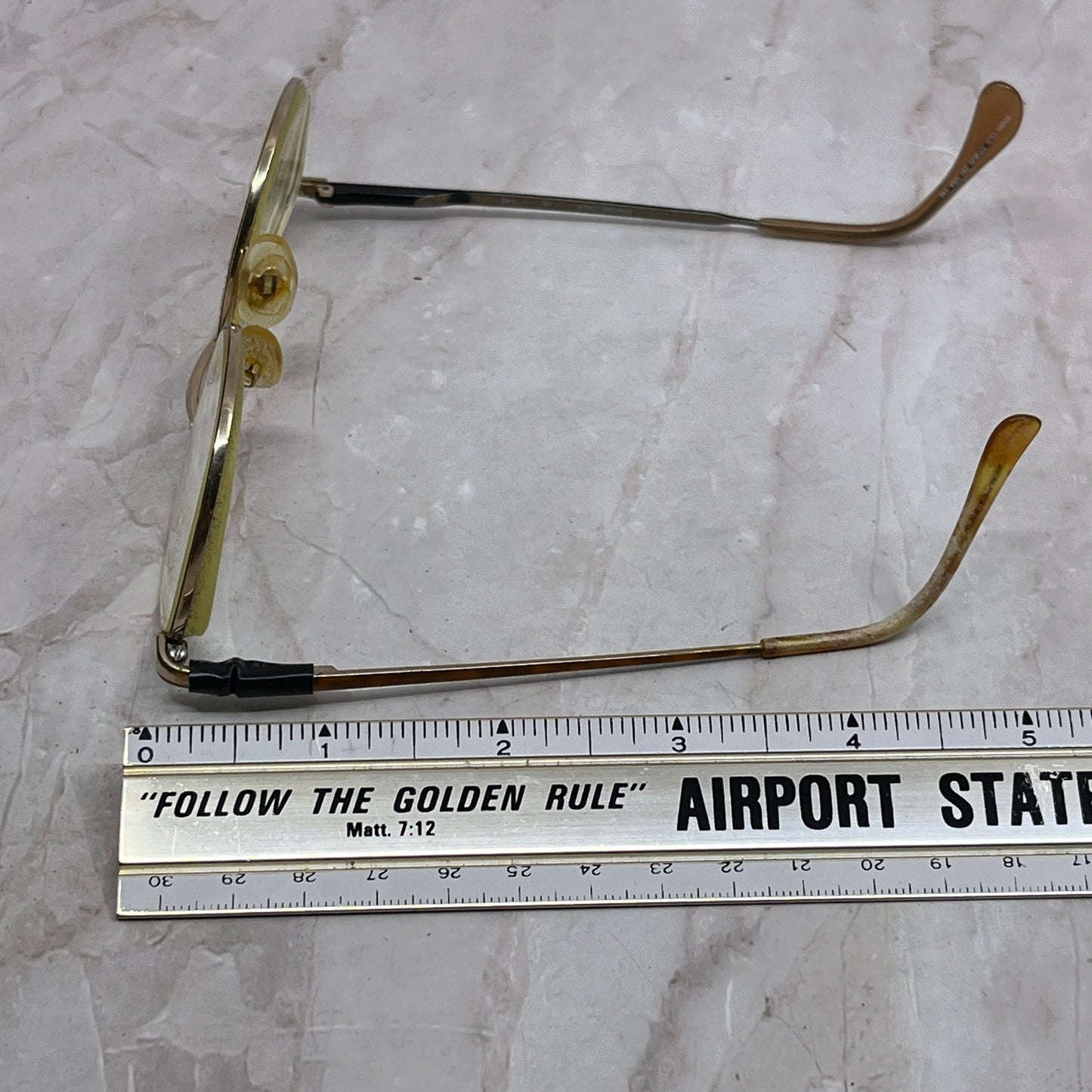 Retro Titmus z87 Italy Gold Tone Wire Frame Sunglasses Eyeglasses Frame TG7-G3-3