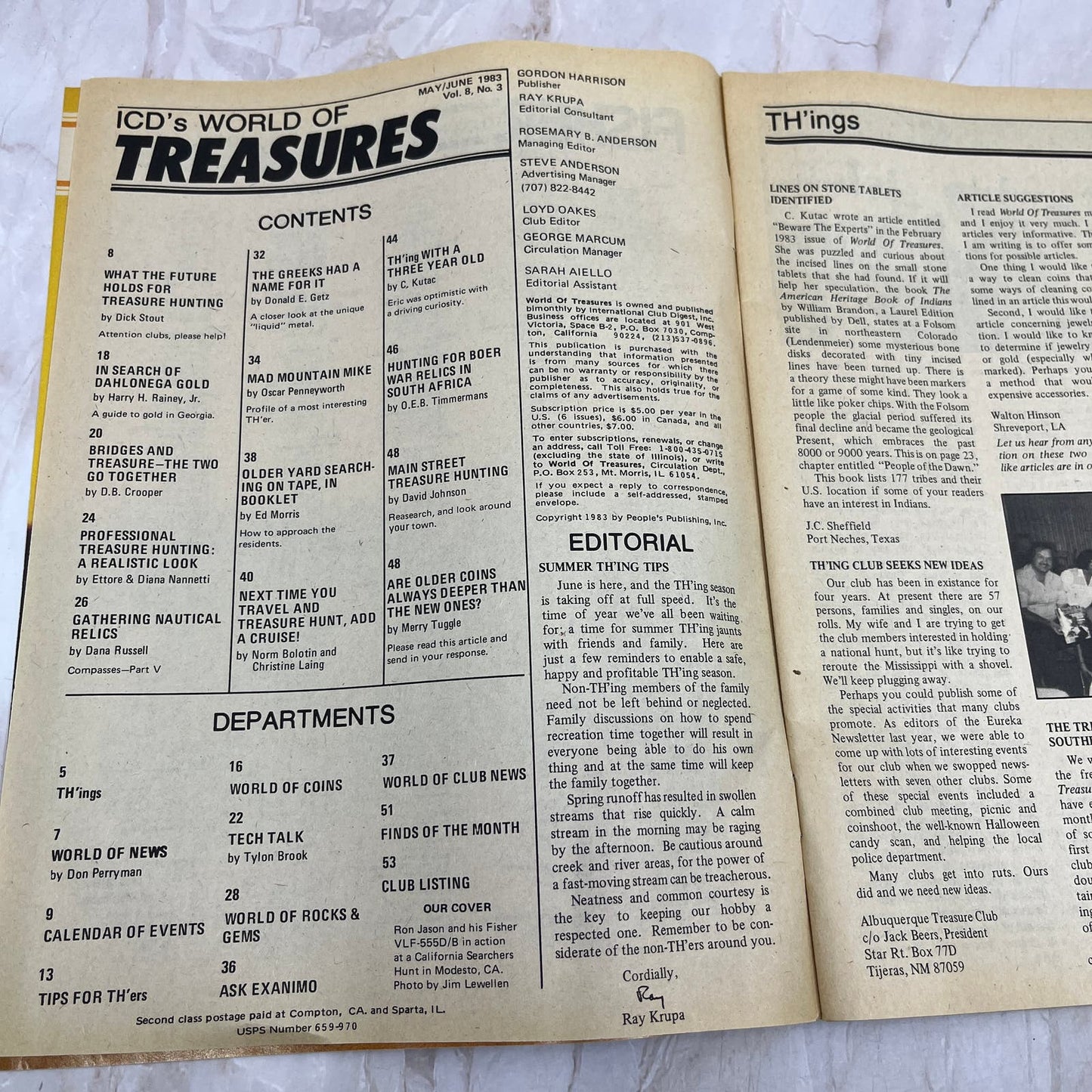 1983 June - ICD World of Treasures Magazine - Treasure Hunting Gold Rocks M16