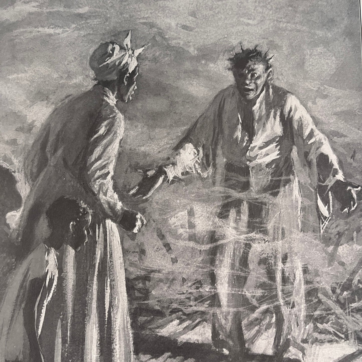 Unwelcome Visitor - African American Family Scene 1904 A.B Frost Art Print V26-4