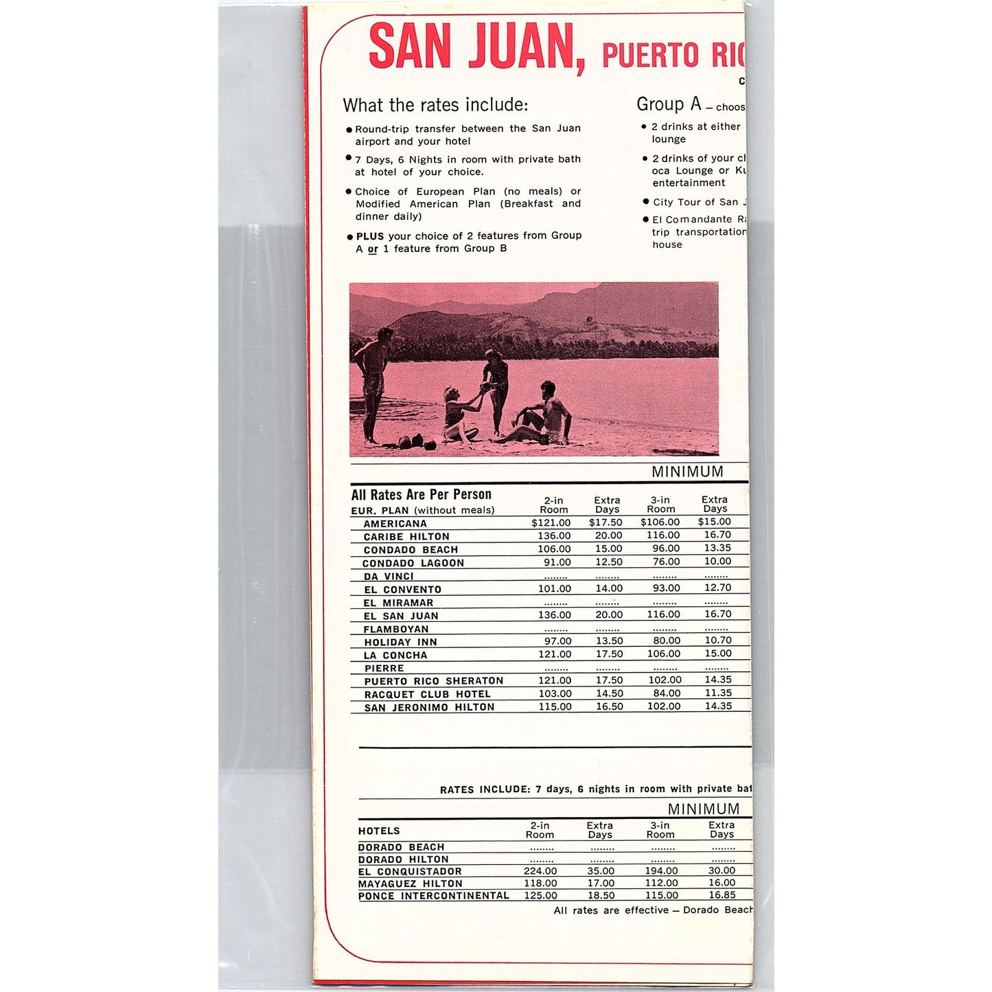 1968 Puerto Rico Virgin Islands Le Beau Vacations Travel Brochure TH2-TB2