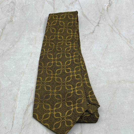 1960s Retro Men's Superba Dacron Polyester Brown Earthtone Necktie Tie TJ4-T1