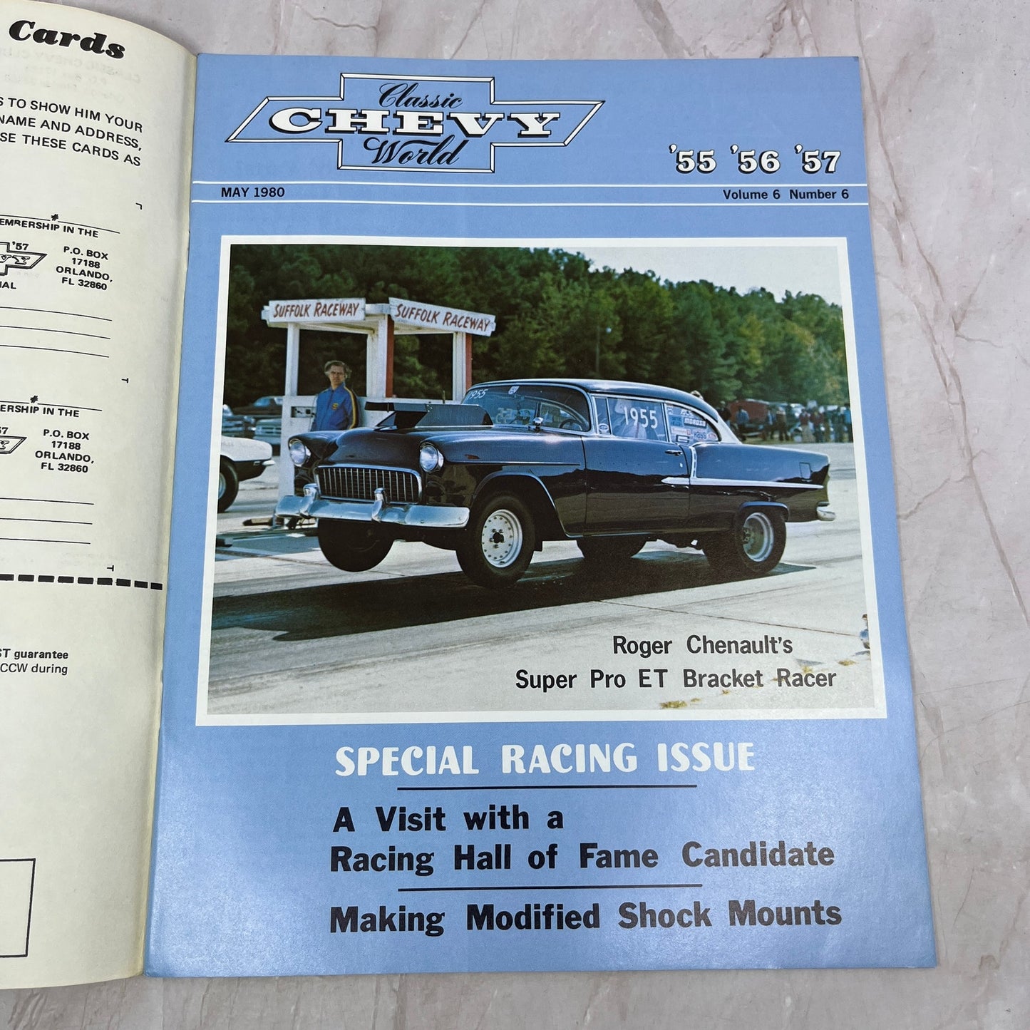 Modified Shock Mounts - '55, '56, '57 Classic Chevy World Magazine May 1980 M30