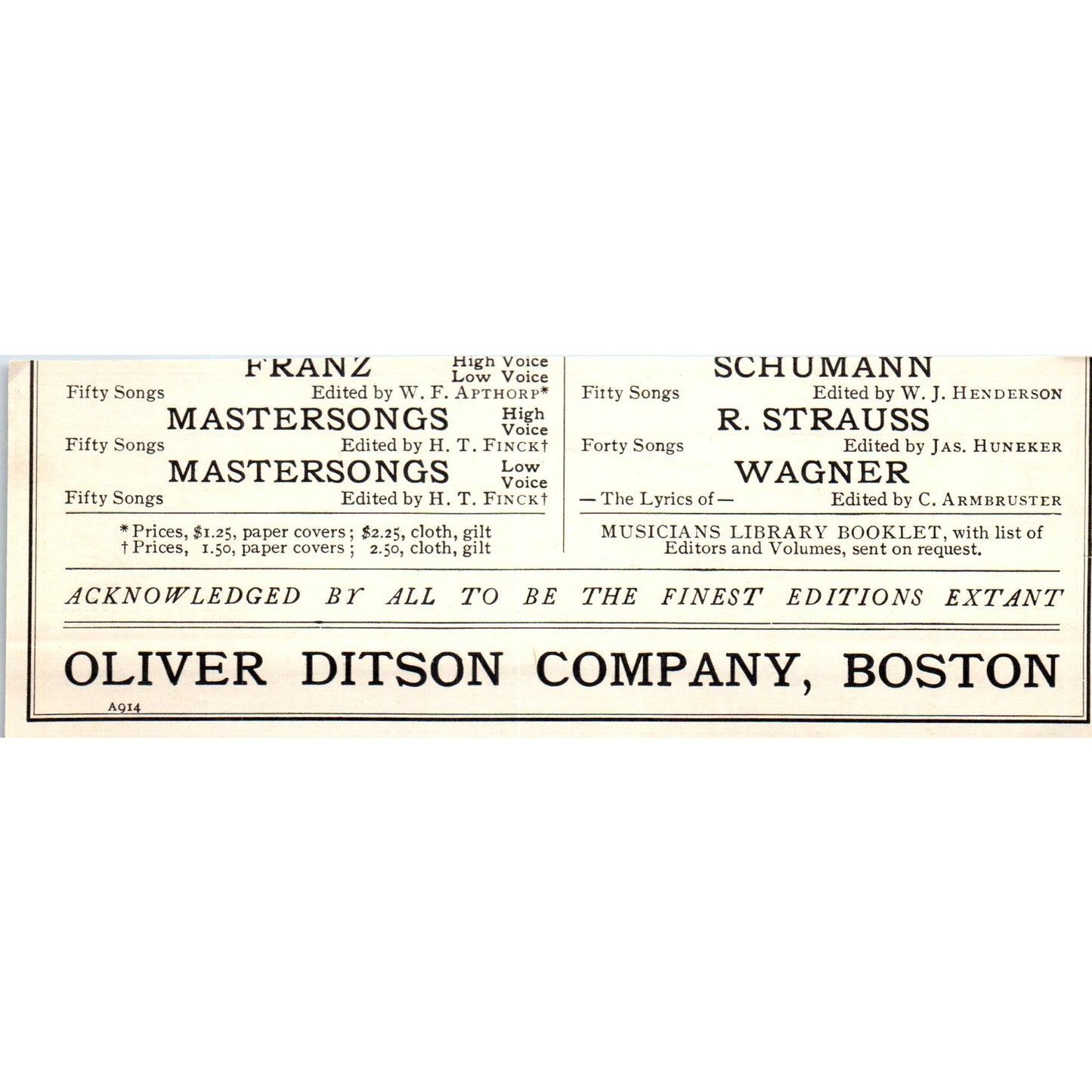 Leyland Line European Passage F.O. Houghton Co Boston c1905 Victorian Ad AF1-CM4