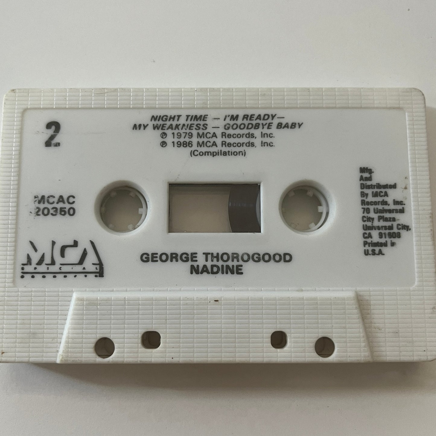 George Thorogood - Nadine Cassette Tape TB6-OT1
