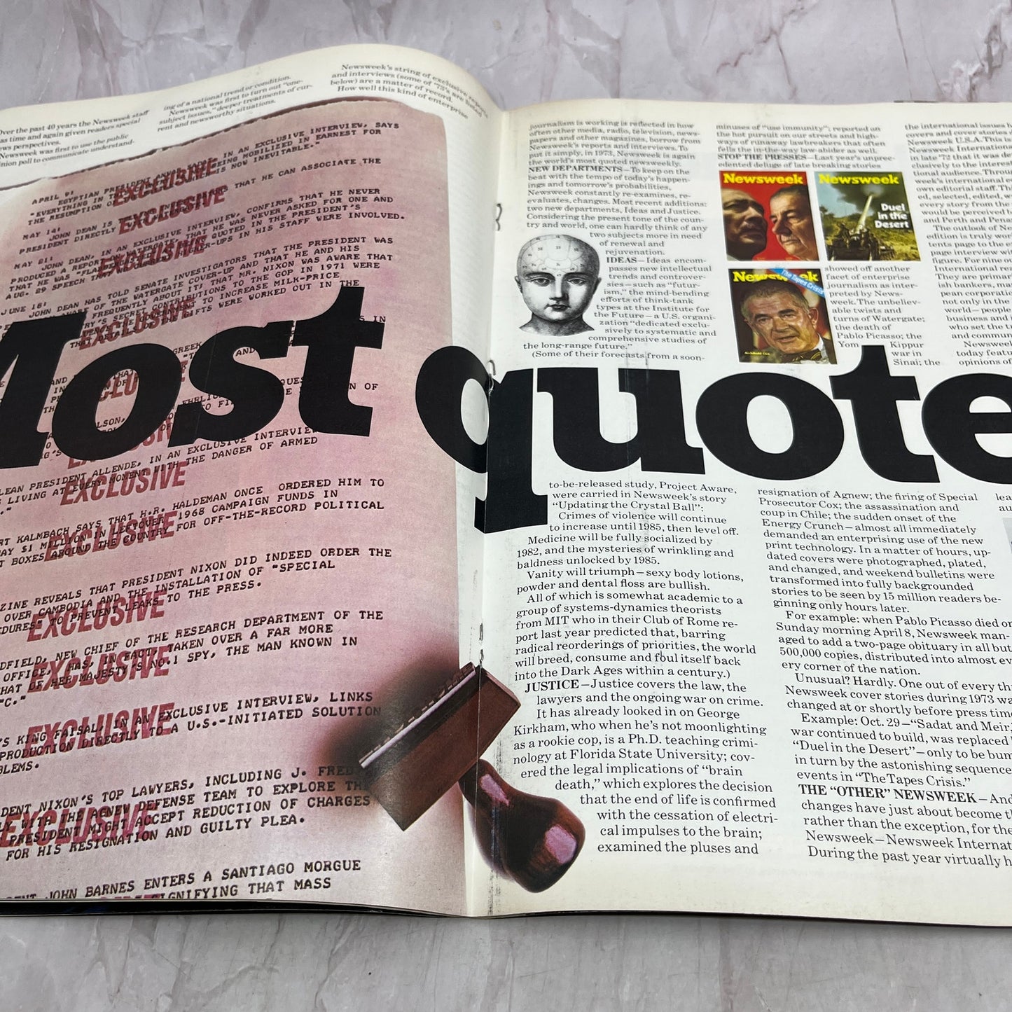 1973 Life Magazine Special Report The Year In Pictures TK3