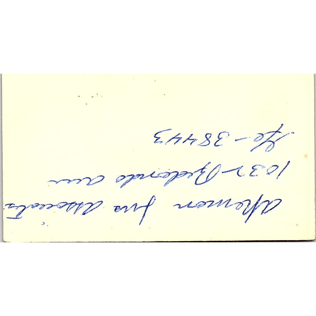 John F Garlichs Reserve Life Ins Co Long Beach Vintage Business Card SD9-B11