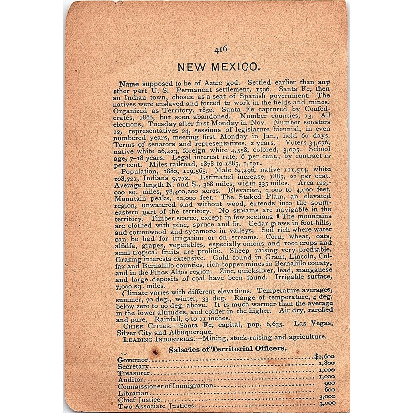Antique 1889 Map of New Jersey 1889 Pocket Map Engraving SAG4-H4